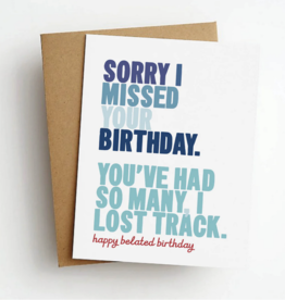 Skel & Co Lost Track Belated Birthday Greeting Card