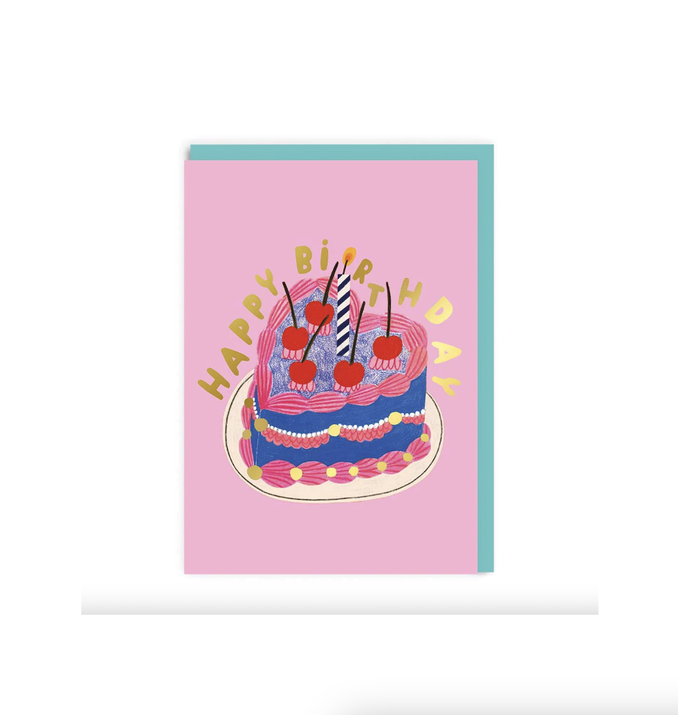 Create a birthday greeting card with cake