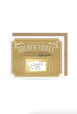 Inklings Paperie Scratch off Golden Ticket Birthday  Card
