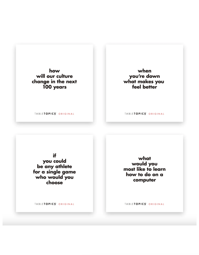 Table Topics Original Topic Cards