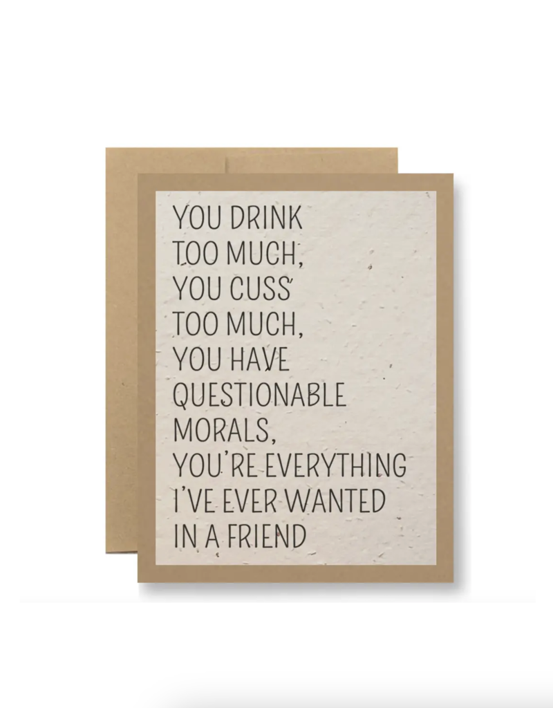 Seedy Cards Questionable Morals Card