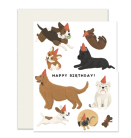 Slightly Stationery Dogs Birthday