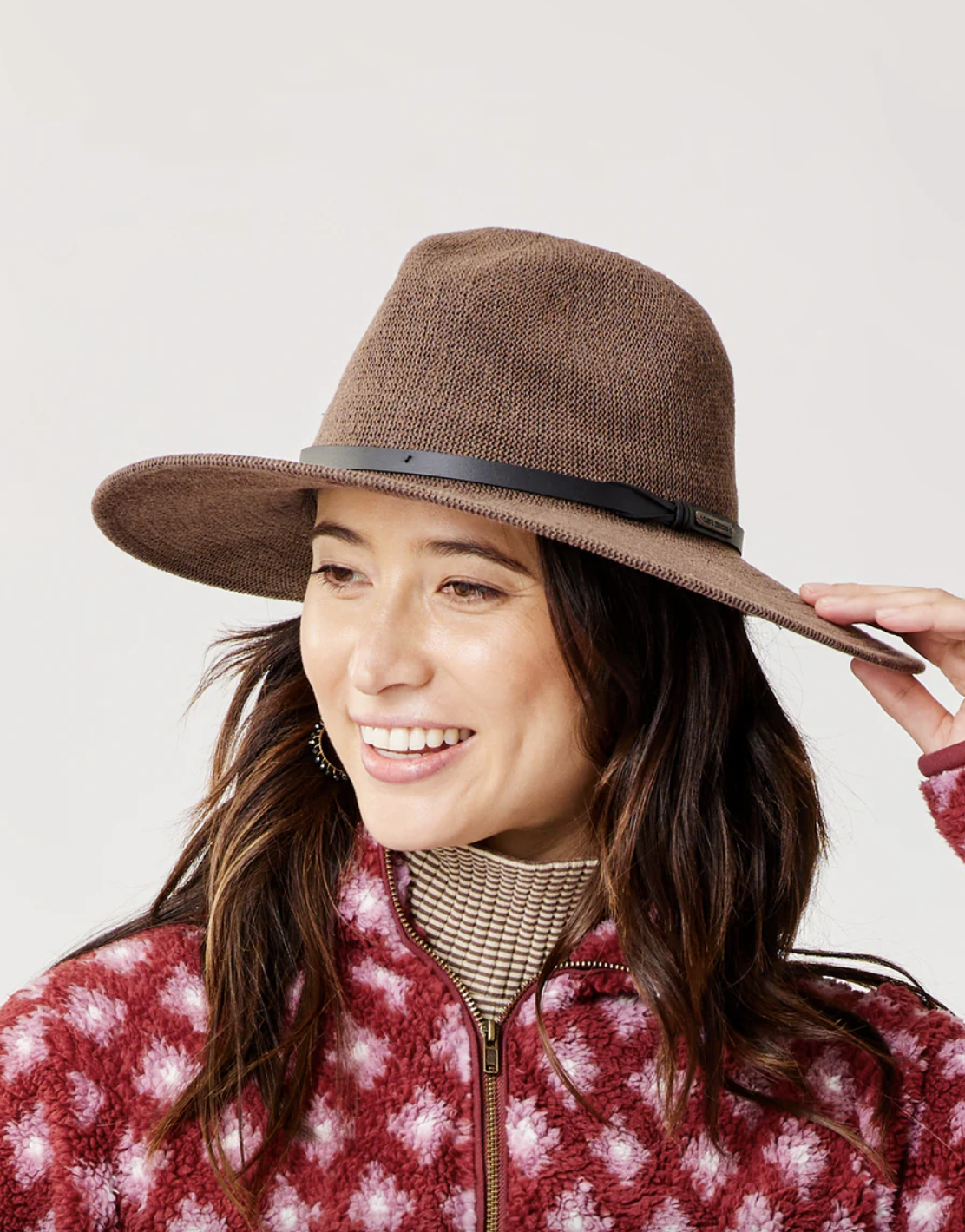 Panama Style Hat in Chocolate Brown , Foldable, Packable Travel Hat –  lusciousscarves