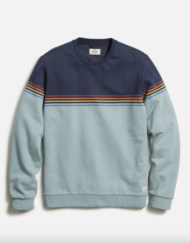 Marine Layer Signature Fleece Colorblock Crewneck