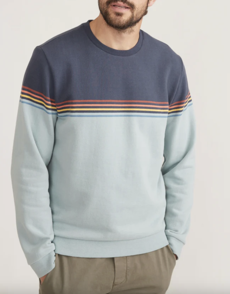 Marine Layer Signature Fleece Colorblock Crewneck