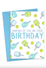 R is for Robo Dinking of You Birthday Card