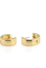 Kris Nations Wide Hinged Huggie Hoop Earrings-18k Gold Vermeil