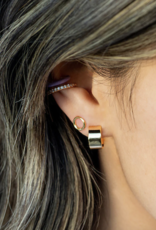 Kris Nations Wide Hinged Huggie Hoop Earrings-18k Gold Vermeil
