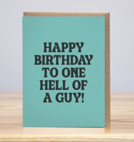Huckleberry Letter Press Hell of a Guy Card