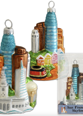 SF Skyline Glass Mold Ornament