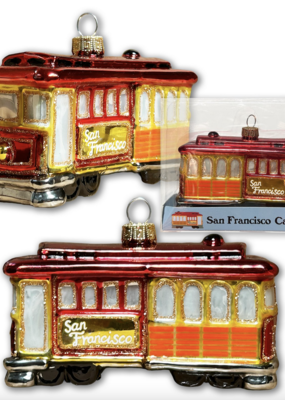 SF Cable Car Glass Mold Ornament