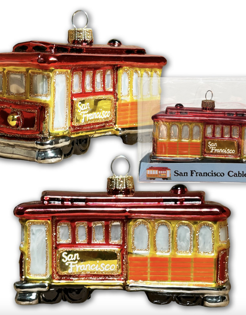 SF Cable Car Glass Mold Ornament