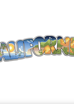 Retro California 9" Vinyl Sticker