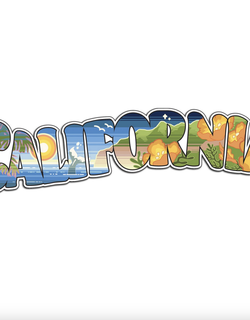 Retro California 9" Vinyl Sticker