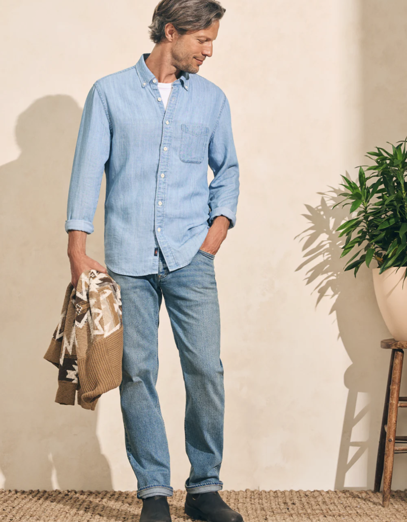 Faherty The Tried and True Chambray Shirt