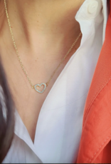 Kris Nations Heart Crystal Charm Outline Necklace-18k Gold Vermeil/Crystal