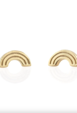 Kris Nations Rainbow  Stud Earrings Gold