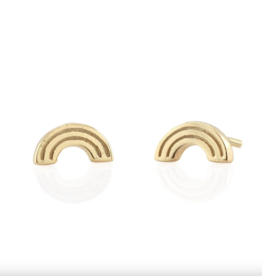 Kris Nations Rainbow  Stud Earrings Gold