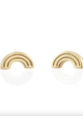 Kris Nations Rainbow  Stud Earrings Gold