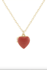 Kris Nations Red Enamel Heart Locket