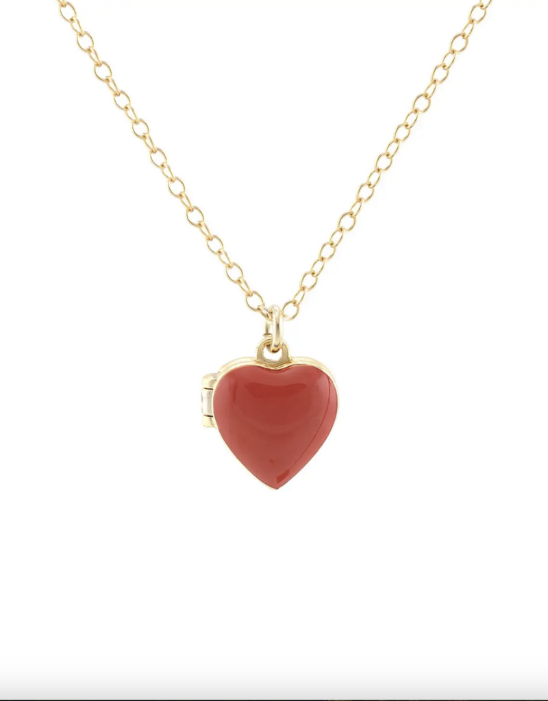 Kris Nations Red Enamel Heart Locket