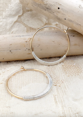 Pliers and String Wire-Wrap Circle Hoop Earrings