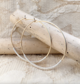 Pliers and String Wire-Wrap Circle Hoop Earrings M
