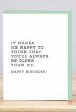 Huckleberry Letter Press Always Older Birthday