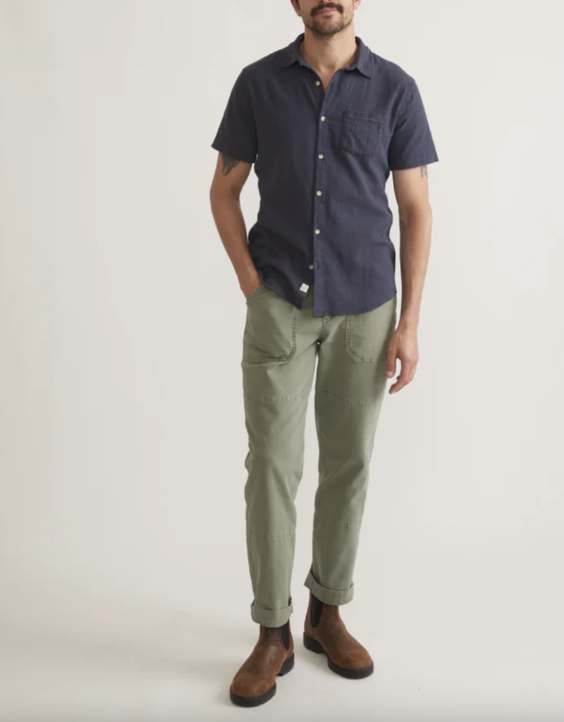 Marine Layer Short Sleeve Classic Stretch Selavage Shirt