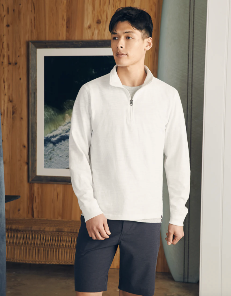 Faherty Sunwashed Slub Quarter Zip