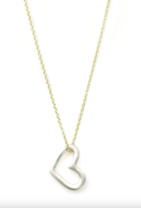 Small Open Heart Silver & Vermeil Necklace
