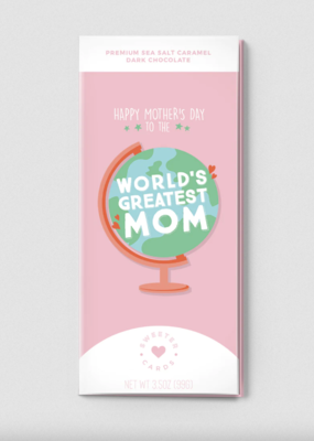 Sweeter Cards Mother's Day Card w Chocolate- World's Greatest