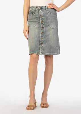 Kut from the Kloth Rose Skirt Button Front