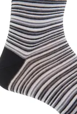 Dapper Classics Black with Vareigated Stripes-Mid Calf