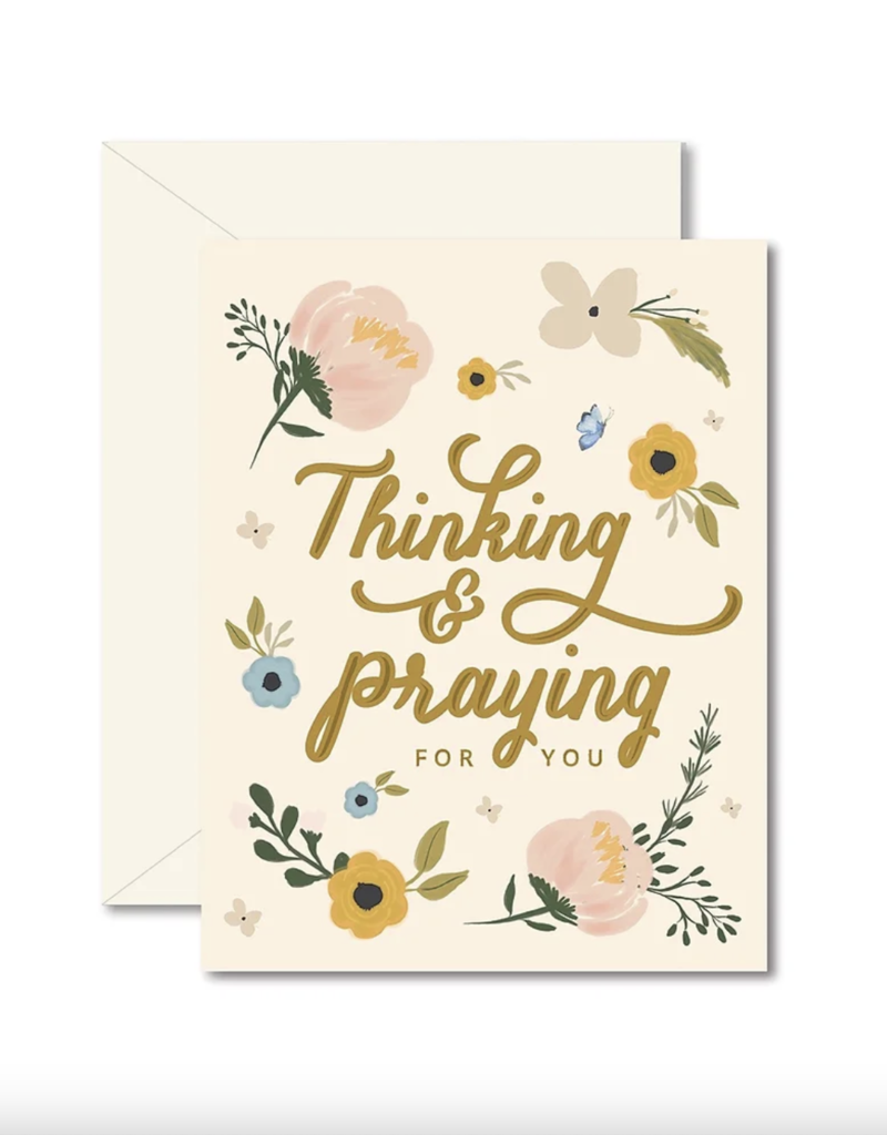 Ginger P. Designs Thinking and Praying For You Sympathy Greeting Card