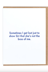 Lady Pilot Letterpress Siri Greeting Card