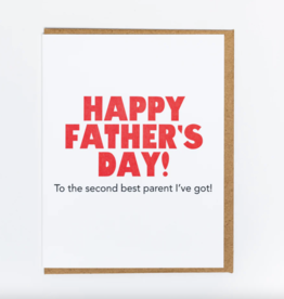 Lady Pilot Letterpress Second Best Father's Day Card