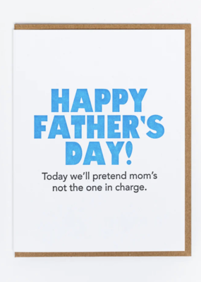 Lady Pilot Letterpress Not Mom Father's Day Greeting Card