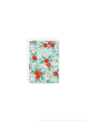 Ricicle Cards Happy Birthday To You Card (Scalloped Cherries)