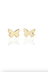 Kris Nations Butterfly Stud Earrings- 18k Gold Vermeil