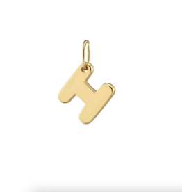 Kris Nations Vintage Letter Charm Necklace- H