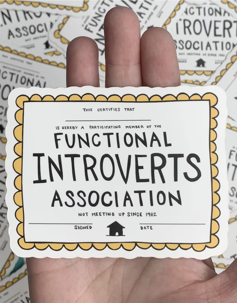 PapaLlama Functional Introverts Sticker