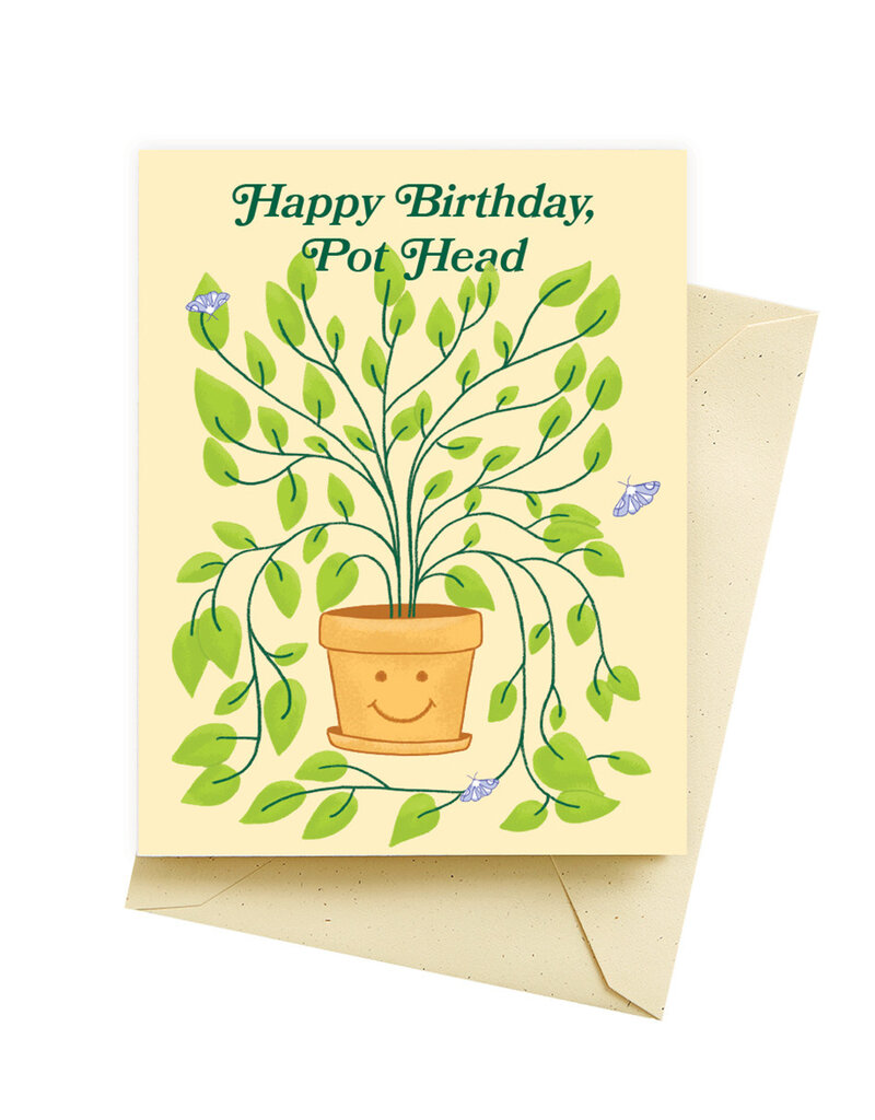 Seltzer Pot Head Birthday Card