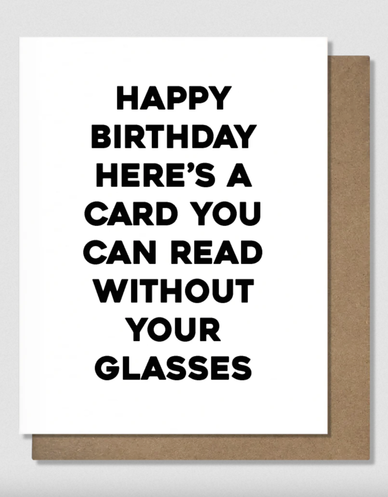 Glasses Birthday Card