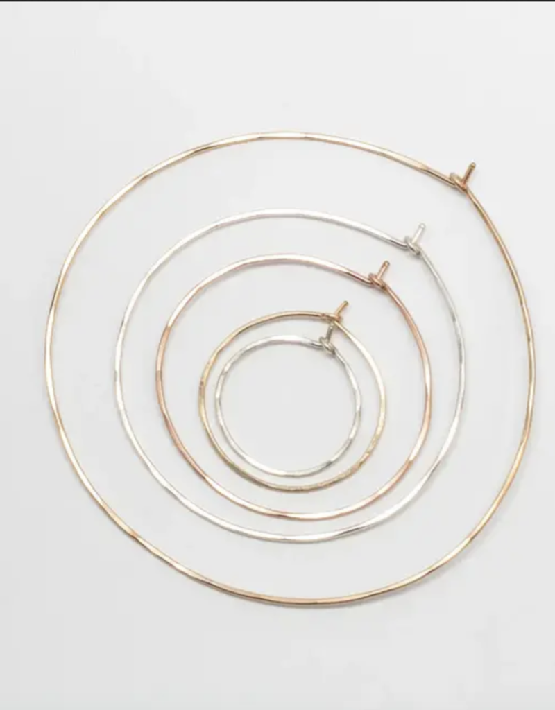 Classic Round Hoops-sterling Silver