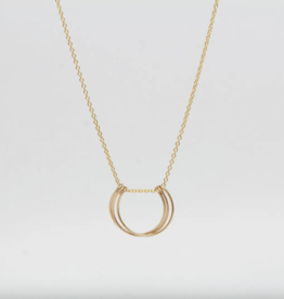 Triple Stacked Crecent Necklace-Gold Fill L