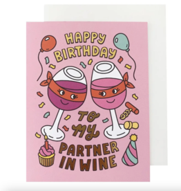 The Social Type Partner in Wine Birthday Card