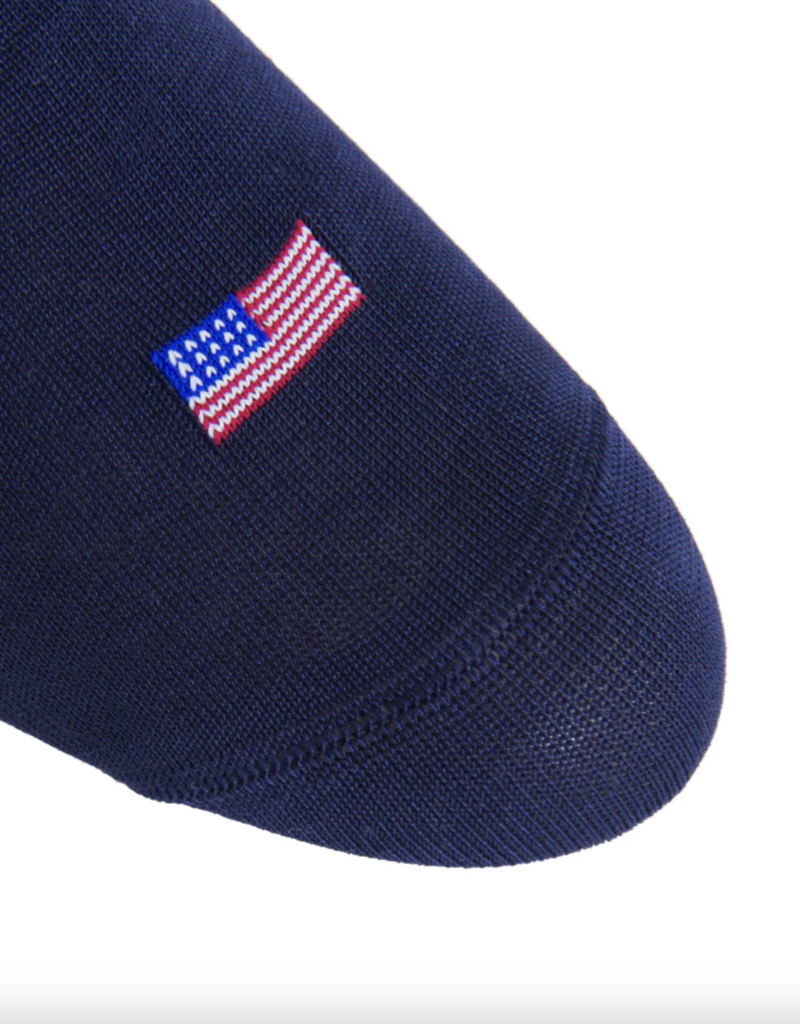 Dapper Classics Classic Navy with American Flags- Mid Calf