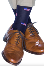 Dapper Classics Classic Navy with American Flags- Mid Calf