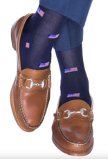 Dapper Classics Classic Navy with American Flags- Mid Calf